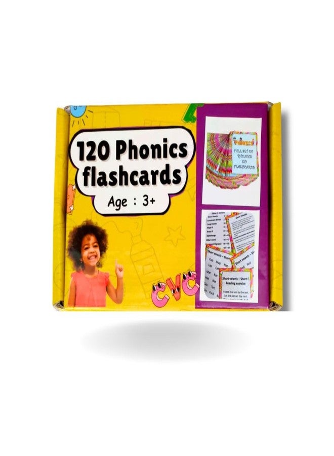 EDUSTAR 120 Phonics Flashcards | Master Phonics, Blends & Sight Words | Early Reading & Spelling Kit for Kids 3+ Years| Fun & Interactive Learning for Stronger Literacy Skills - Image 1
